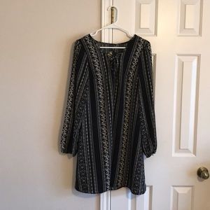 Black and white casual dress